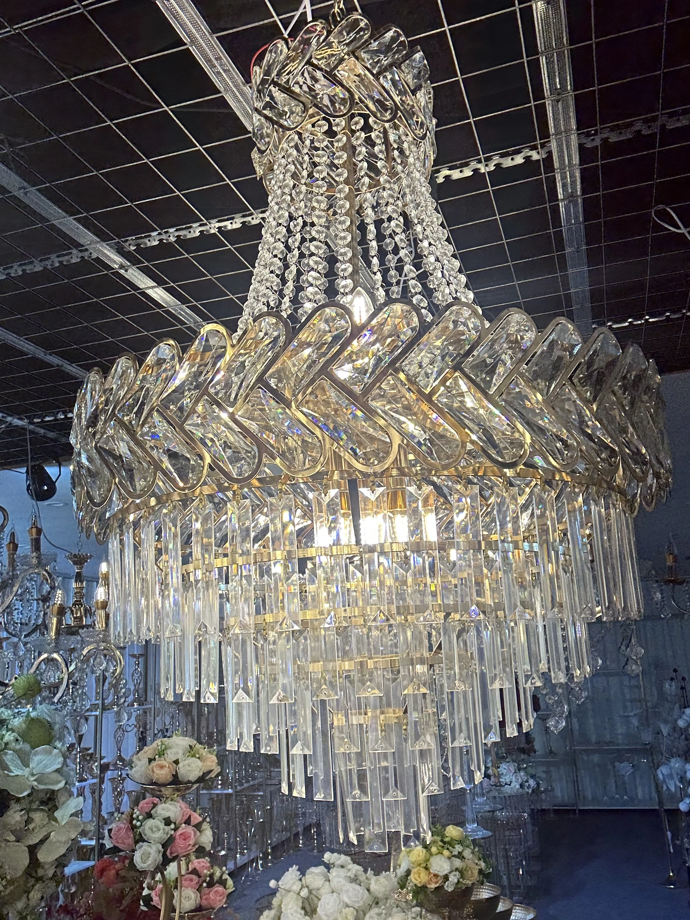 

2025 Nordic modern luxury villa living room chandeliers atmosphere stair chandeliers hotel hall lights