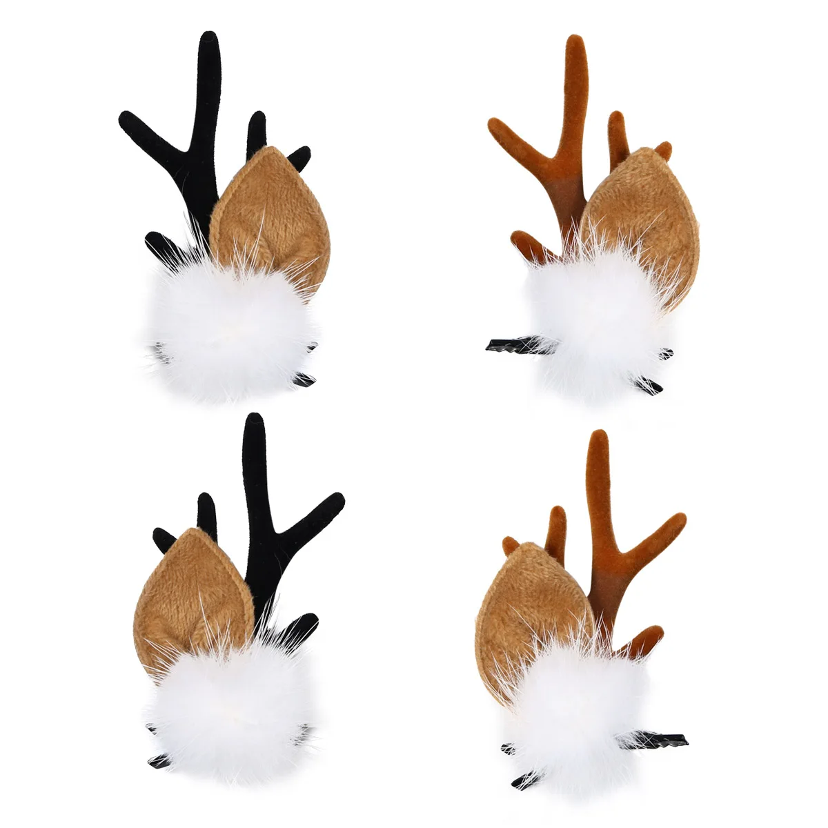 

Antler Hair Clips Ball Kids Hairpin 2 Pairs Small Fresh Durable Bangs Ponytail All Seasons Outfits Hair Accessories