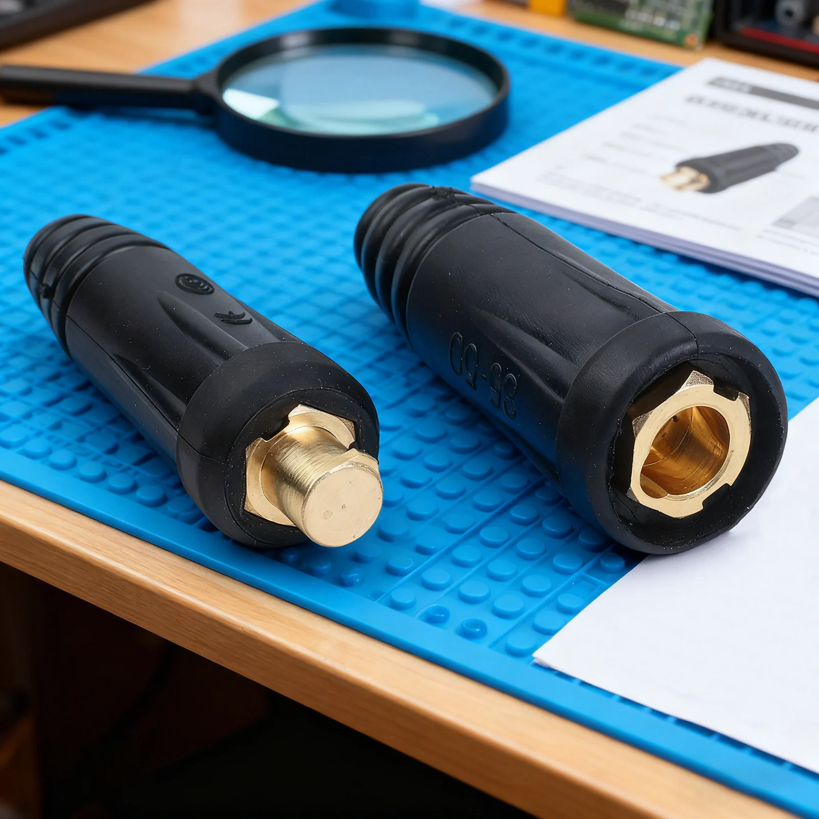 1Pair TIG Welding Machine Quick Fitting Female Male Welding Cable Panel Connector Socket Plug- Set DKJ35-50 Quick Fitting