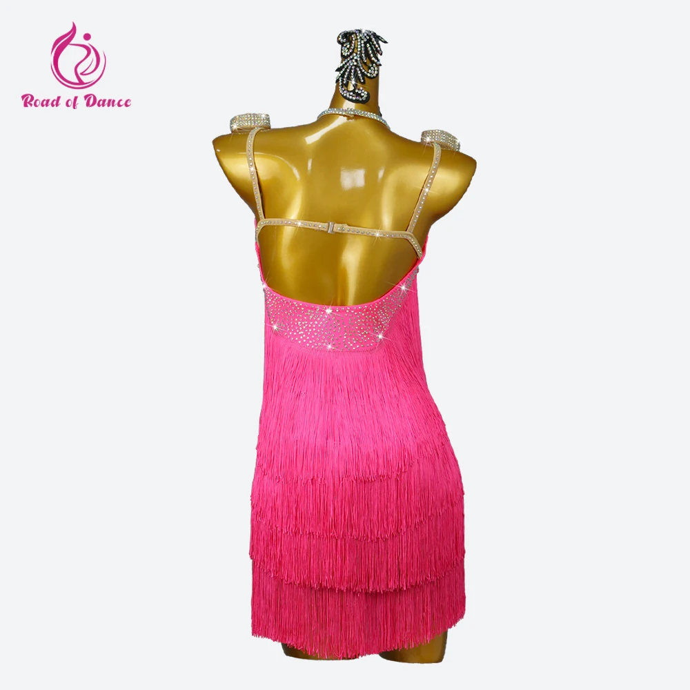Latin Dance Fringed Skirt Wear Competition Dresses Sexy Womens Elegant Kids Practice Clothes Sexy Dancewear Parties Evening Suit