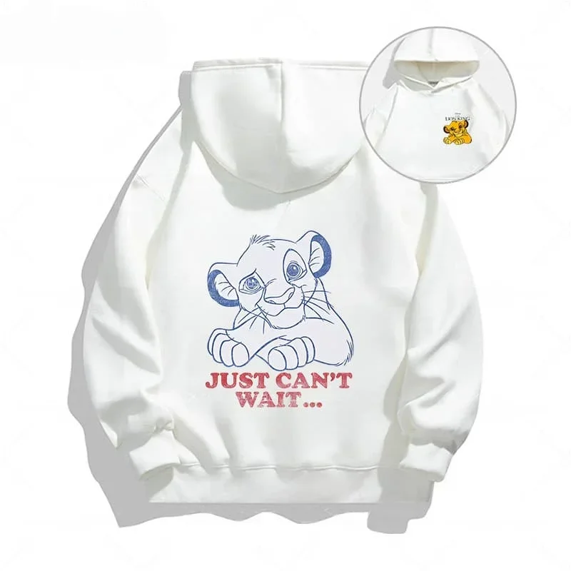 الخريف الأسد الملك متعة الكرتون طباعة الاطفال هوديي طويلة الأكمام الصوف الأطفال الرياضة الدافئة بنين بنات نمط غير رسمي مقنعين البلوز #3