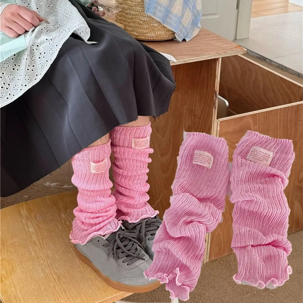 

Новые дышащие вязаные носки Harajuku Street Y2K, однотонные Балетные Носки с штабелируемыми рукавами