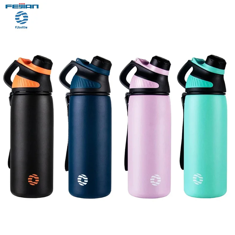 Fjbottle Thermos Cup 1000ML Stainless Steel Vacuum Flasks Magnetic Lid Leak Proof Keep Hot & Cold Outdoor Sports Water Bottle