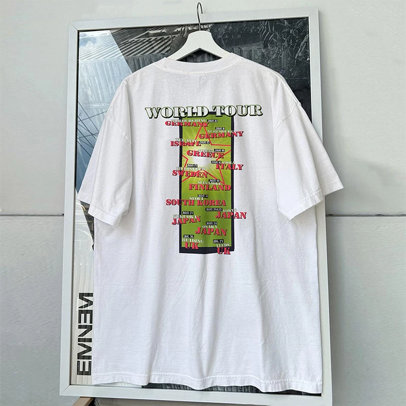 Sci-Fi Movie Short Sleeve T-Shirt Vintage Retro Street Heavy Cotton Trendy Tee Youth Popular Creative Interest Daily Wear Summer