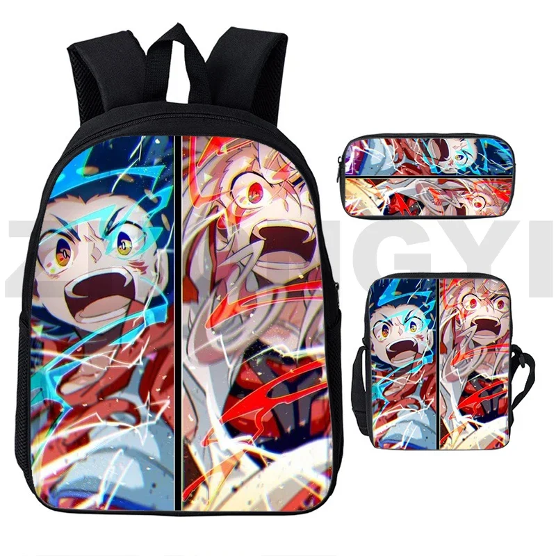 Mens Anime Beyblade Burst Laptop Backpack 3 In 1 Set Harajuku Crossbody Bags for Women Handbags Student Shoulder Bags Schoolbags