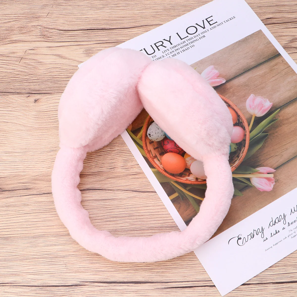 

Warm Earmuffs Ear Warmers for Women Pink Covers Winter Accessories Girls Earmuffs Soft Cartoon Design Long Scarf