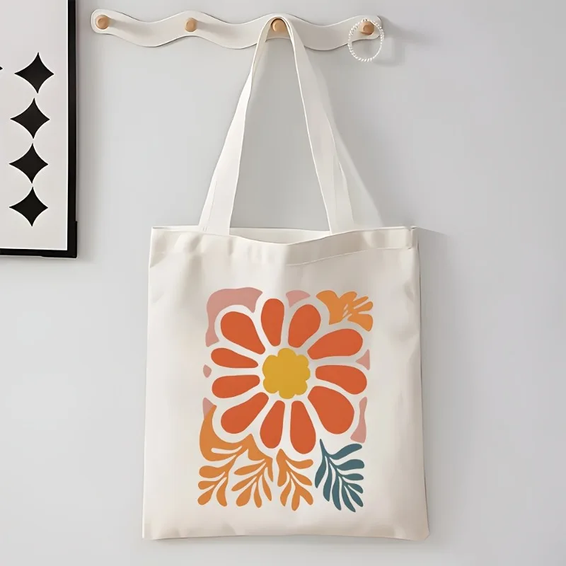 Friendship Pink Heart Graphic Canvas Tote Bag Women Reusable Shopping Shoulder Bag Slogan Print Casual Book Handbag