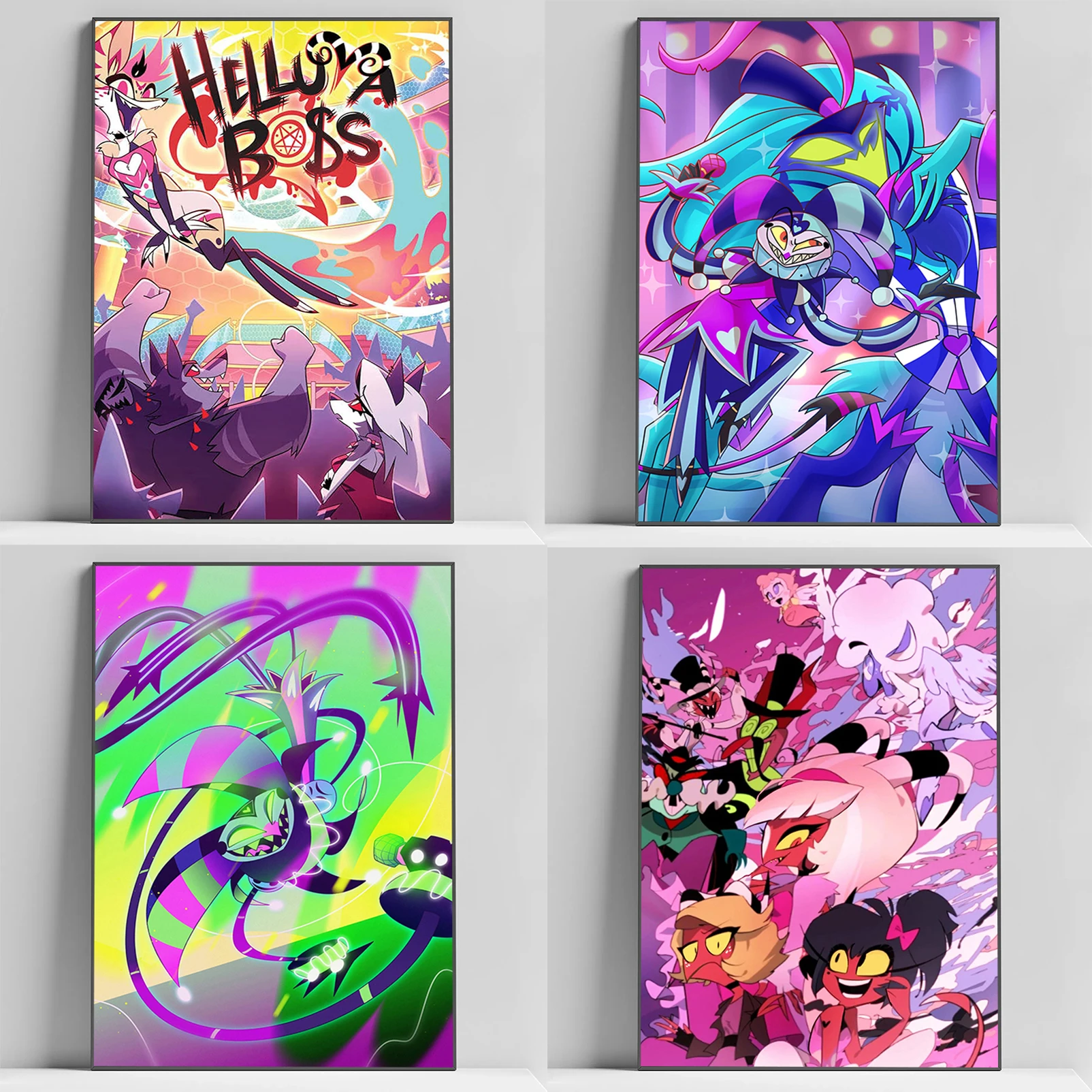 

H-Helluva Boss Cartoon Poster Home Decor Print Decoration Pictures Room Wall Art Painting on Canvas Decorative Paintings Posters