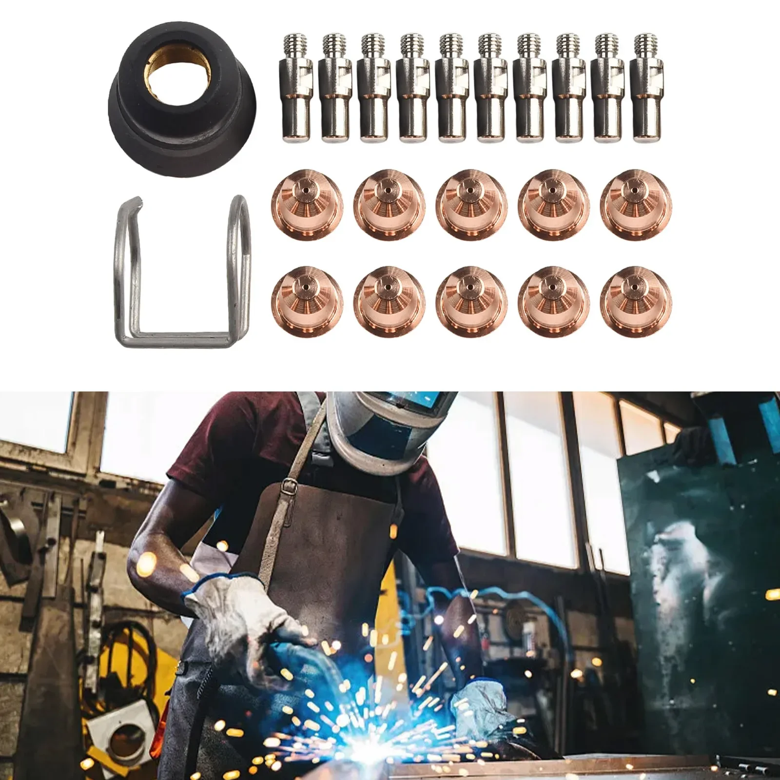 

22 шт. PD116-8 PR110 расходные материалы для плазменной резки для Trafimet S45 Pr-110 Wsp-08001 электрод плазменной горелки WSP-08014 крышка