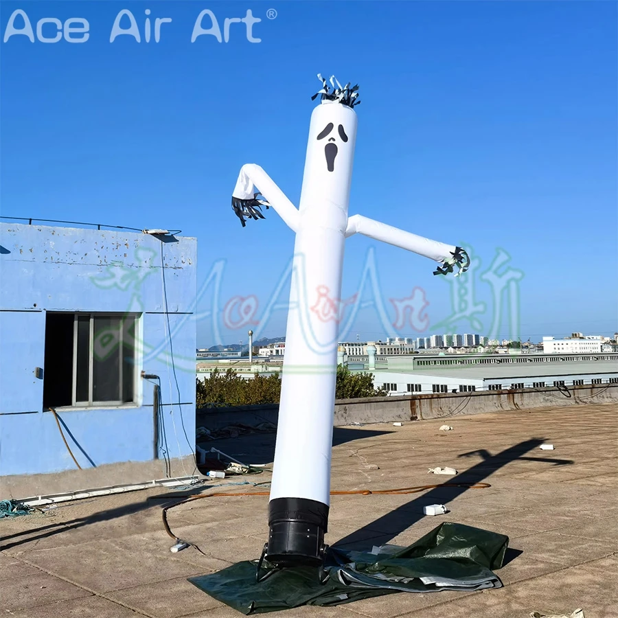 

Customizable Halloween Outdoor Commercial Drainage Tube Man Ghost Imitation White Advertising Inflatable Sky Dancer Air Dancer
