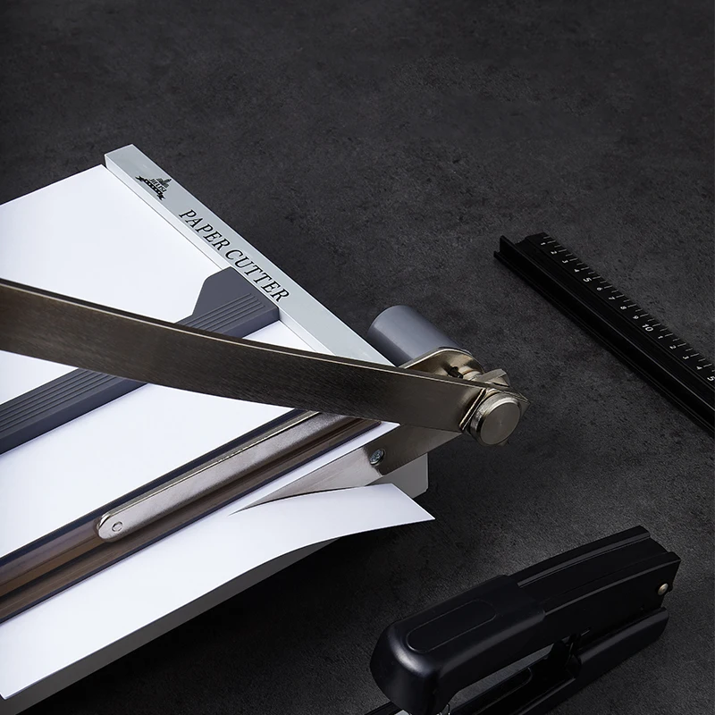 839 A4/A3 Metal Paper Cutter with Protection Strip Stainless Steel Knife Fine Scale Portable Office School Supply Tool