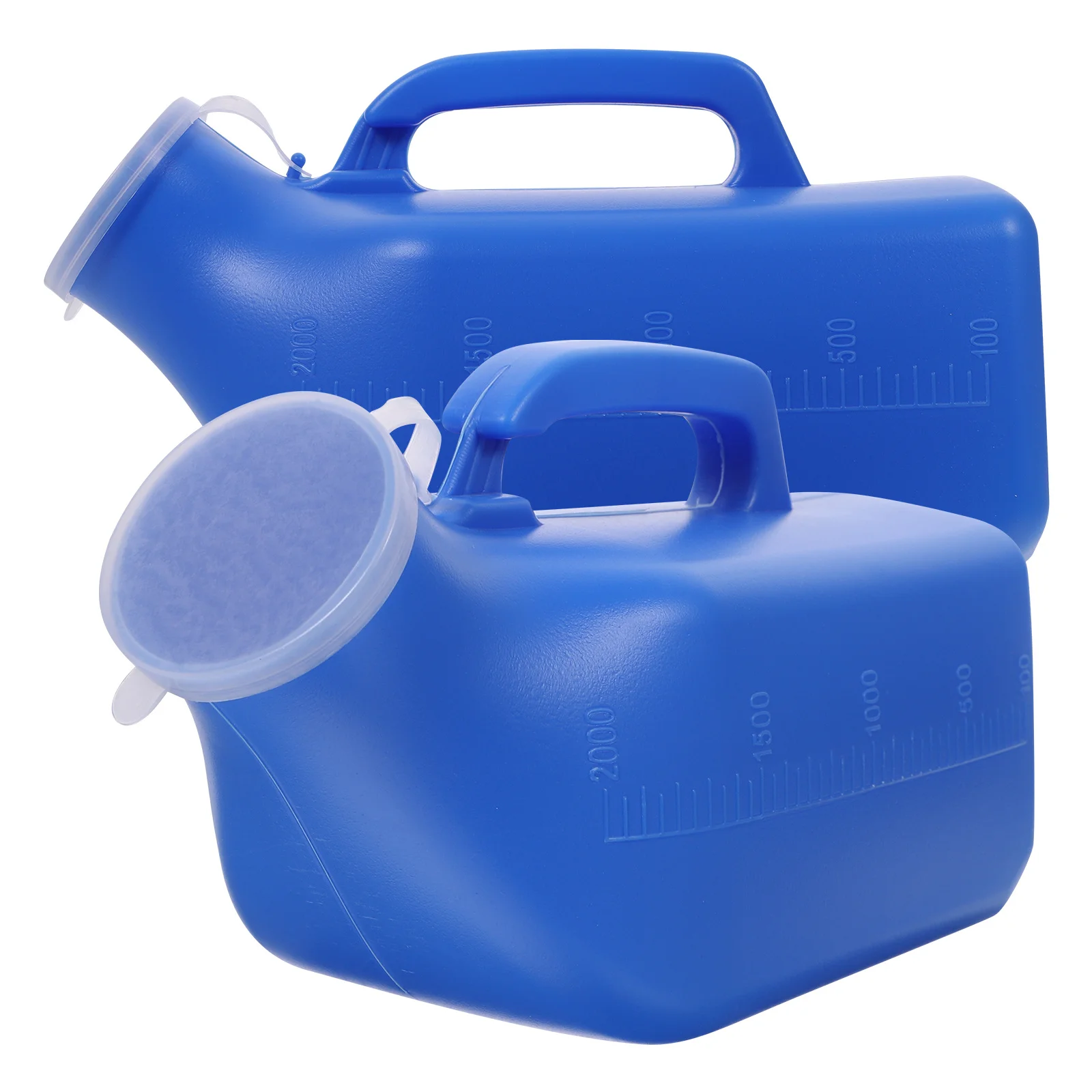

2Pcs Thicken Plastic Urinal Pot Leakproof Bedridden Patients Elderly Pregnant Women Home Use Blue Urine Container