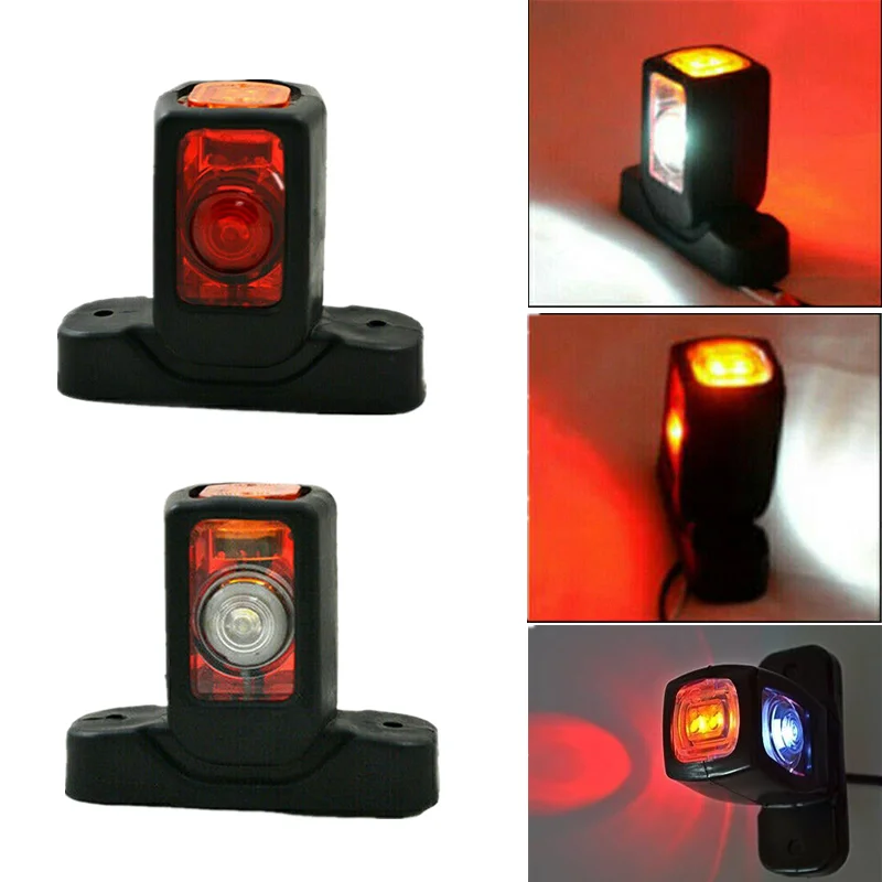 

2PCS LED Outline Front Side Rear Marker Lights Truck Lorry Trailer Wagon Side Lights Turn Signal Tail Lamp 12V 24V for Truck