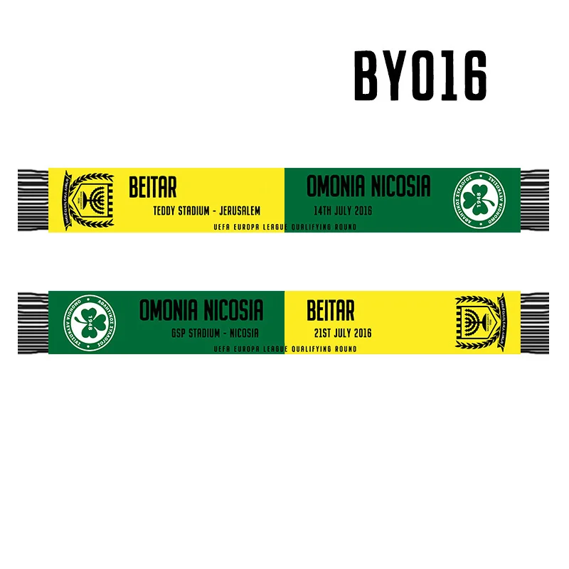

145*18 cm Size אלי של בית"ר AC Omonia VS FCBJ Scarf for Fans Double-faced Knitted BY016