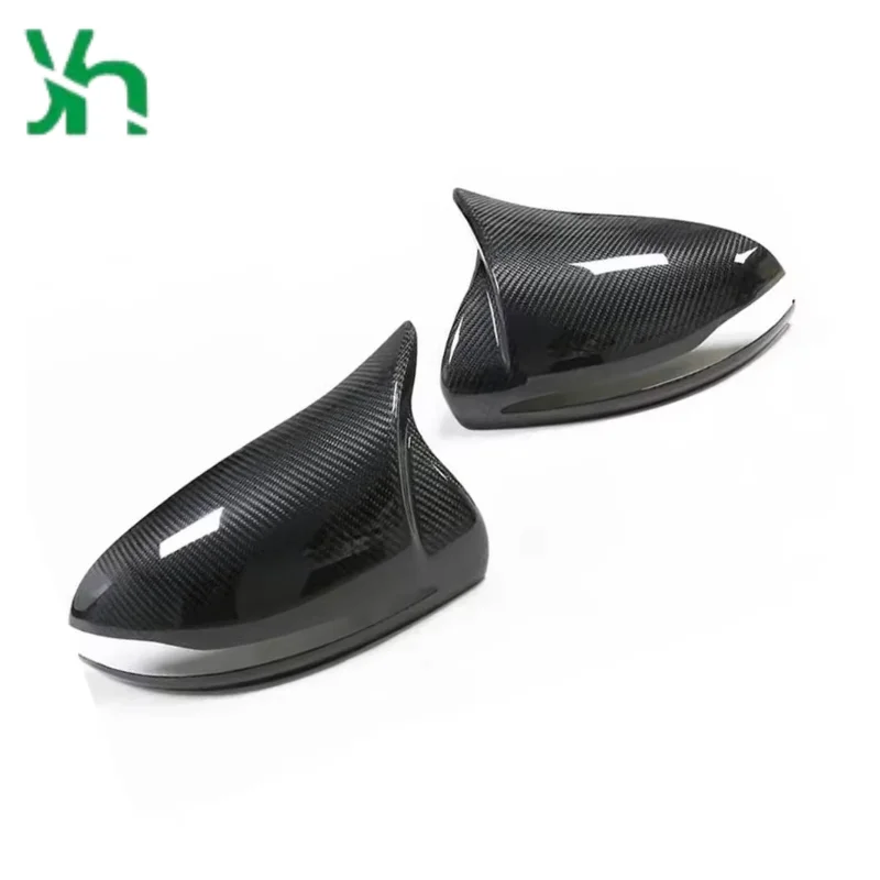 مناسبة لغطاء مرآة الكربون الجاف من النوع M على غطاء مرآة ألياف الكربون الكاملة لمرسيدس بنز W205 W213 W222 C300 E350 S-class CLS