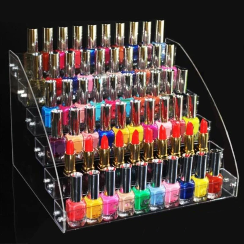 Clear Acrylic Liquid Pigment Bottles Storage Box Organizers Lipstick Jewelry Display Holder Nail Polish Rack