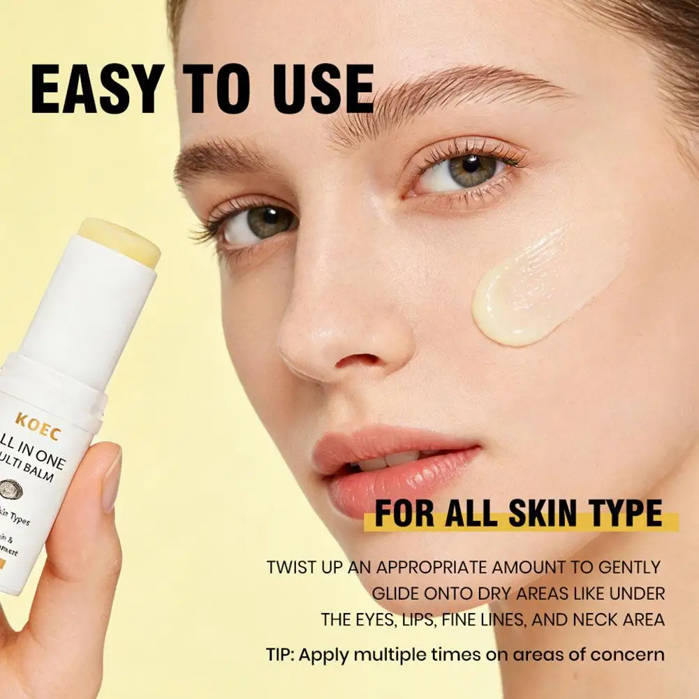 Zdjęcie 7: KOEC PDRN Pink Collagen Volume Multi Balm Stick, przeciwstarzeniowe nawilżające serum w sztyfcie na drobne linie, rozjaśniające matową skórę