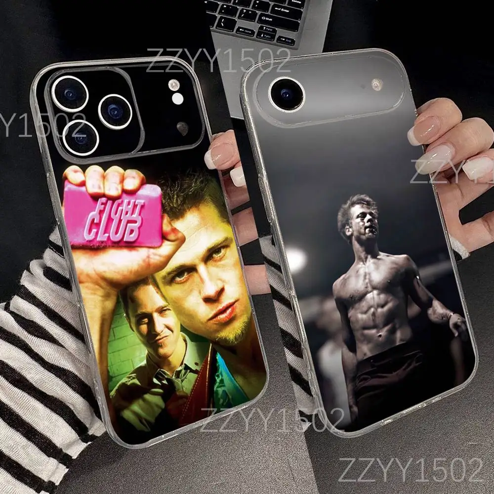 

F-Fight C-Club MOVIE For iPhone 17,16,15,14,13,12,11 Pro,Max,Plus,X,XS,XR,SE4,E Mini Transparent Soft Protective Shell