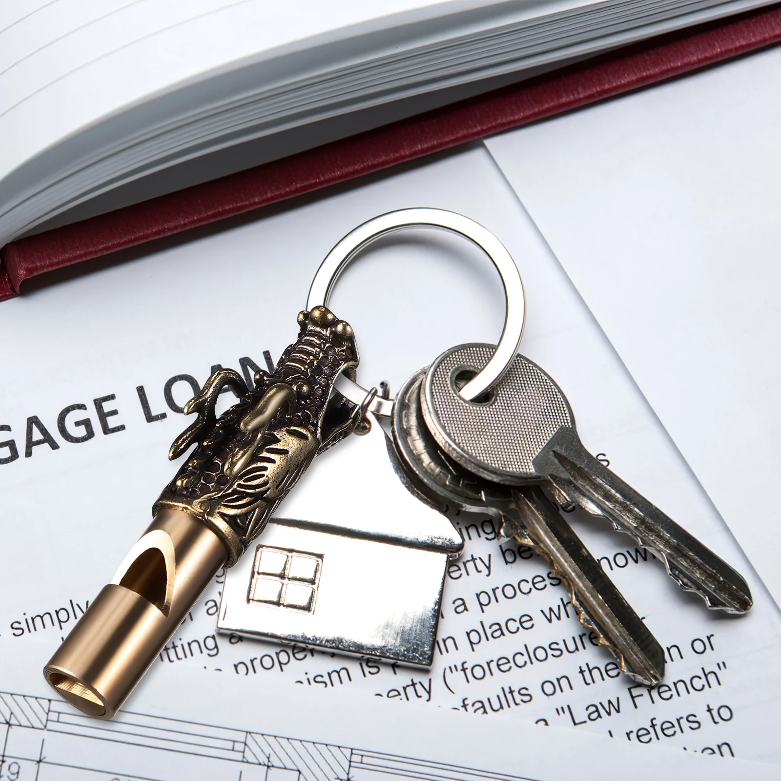 3 قطعة النحاس التنين رئيس صافرة المفاتيح خمر الصينية سحر قلادة بصوت عال الطوارئ بقاء في الهواء الطلق متعددة الوظائف المعادن