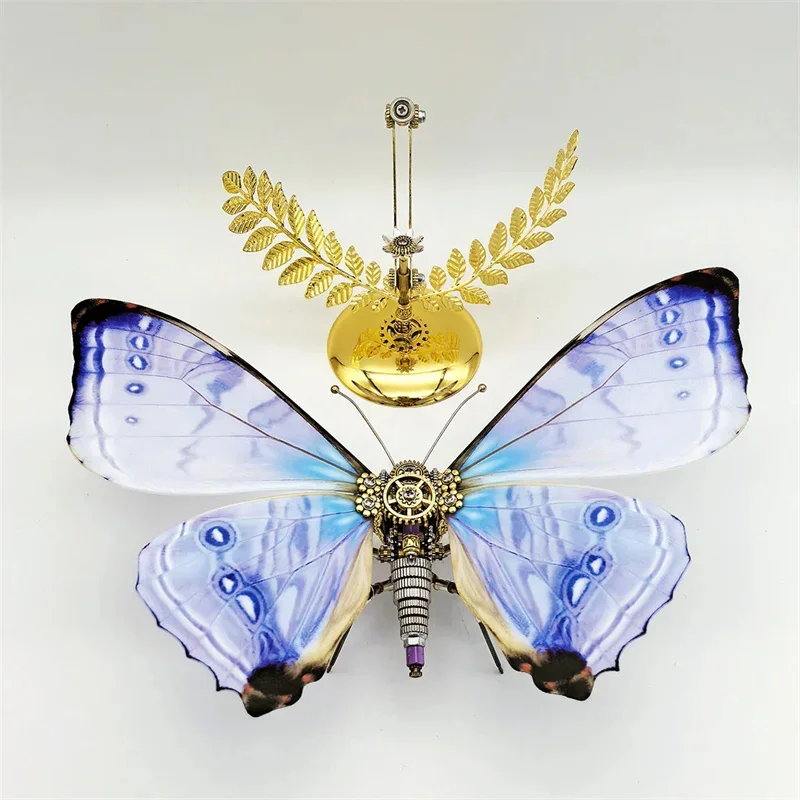 Rompecabezas 3D Morpho mariposa, Kits de modelos de construcción de Metal para adultos y niños, insectos mecánicos Cyberpunk, juguete de ensamblaje Punk DIY