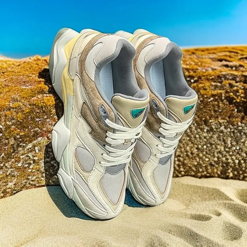 Zapatos retro para papá, elegantes zapatos para caminar multideportivos con suelas cómodas y suaves para saltar y correr.