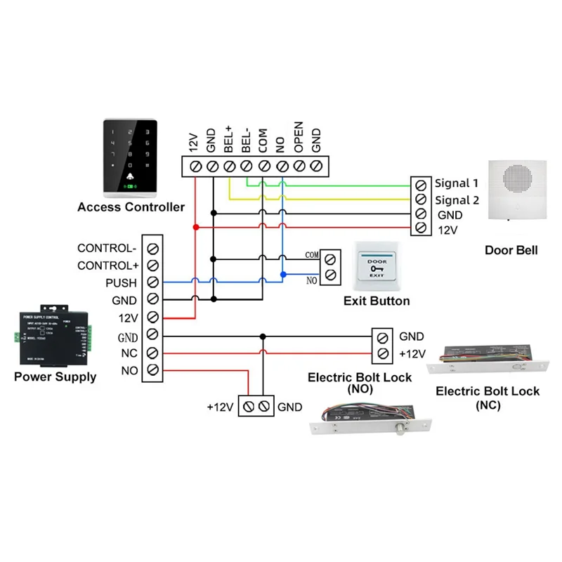 SQPP-DC12V Wired Doorbell Four-Wire Doorbell For Door Access Control System 38 Tinkles