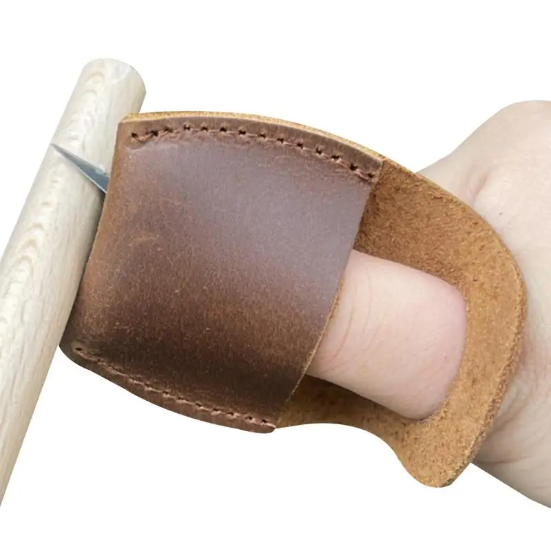 

Thumb Guard Wood Carving Leather Finger Protector Carving Accessories for Whittling Tools Handmade Carpenter Working Wood