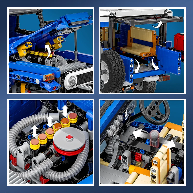 2101PCS MOC Technik J40 Supercars Building Blocks City Speed Super Racing Modello Mattoni Giocattoli ad alta tecnologia Regalo per ragazzi Regali per adulti