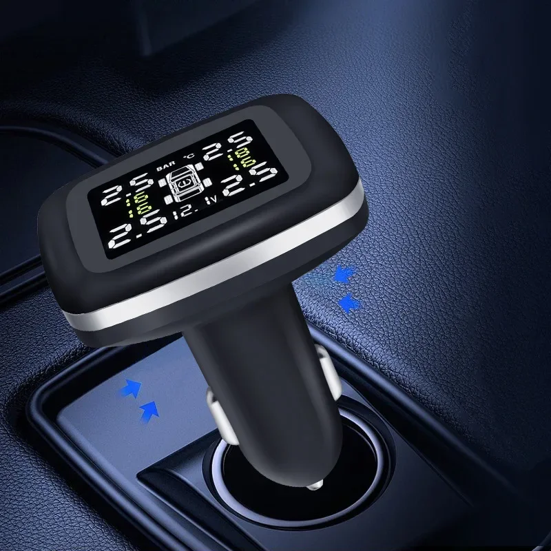 

Внешний манометр с цифровым дисплеем, электронный автомобильный универсальный детектор давления в шинах, прикуриватель, система Tpms