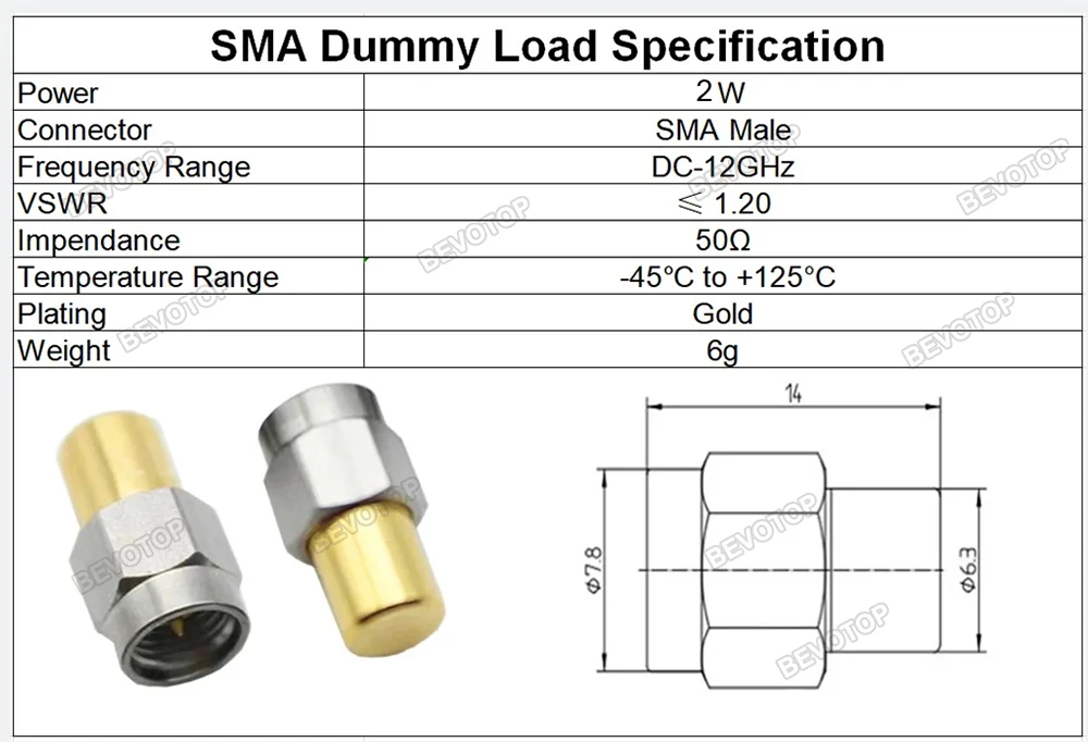 0-12 ГГц, 2 Вт, 50 Ом