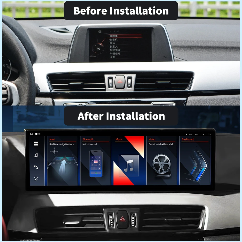 Krando ID8 14.9 Inch QLED Android Screen For BMW X1 F48 F49 2016 - 2019 Car Radio Wireless Carplay Auto GPS Navi Stereo Unit