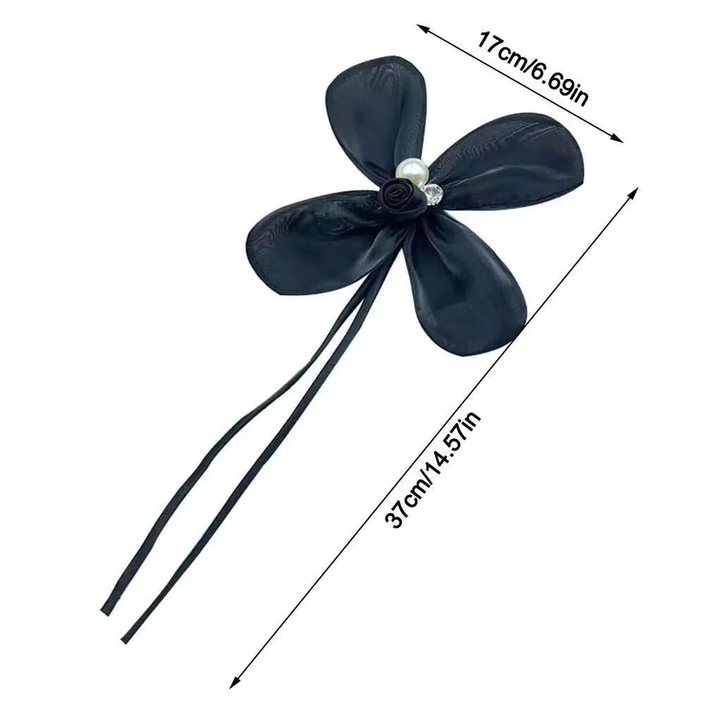 New 17CM Collar Flower Cloth Fabric Handmade Flower Brooch Pins DIY Sew Pearl Lapel Pins