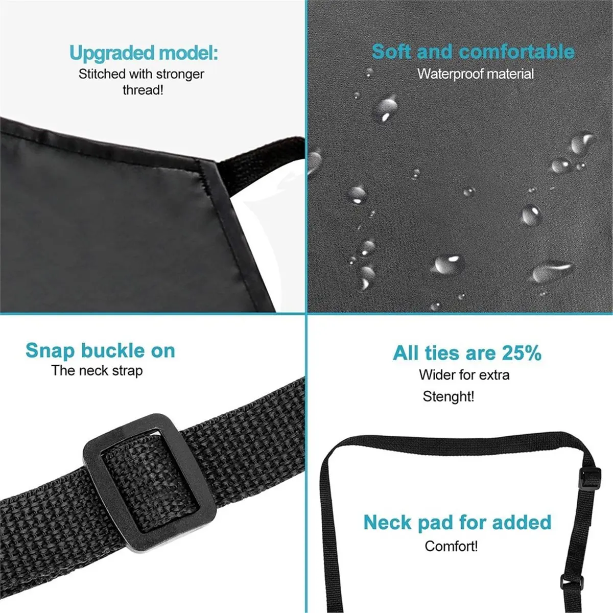 ABFW 2 Pack Waterproof PU Vinyl Apron 40