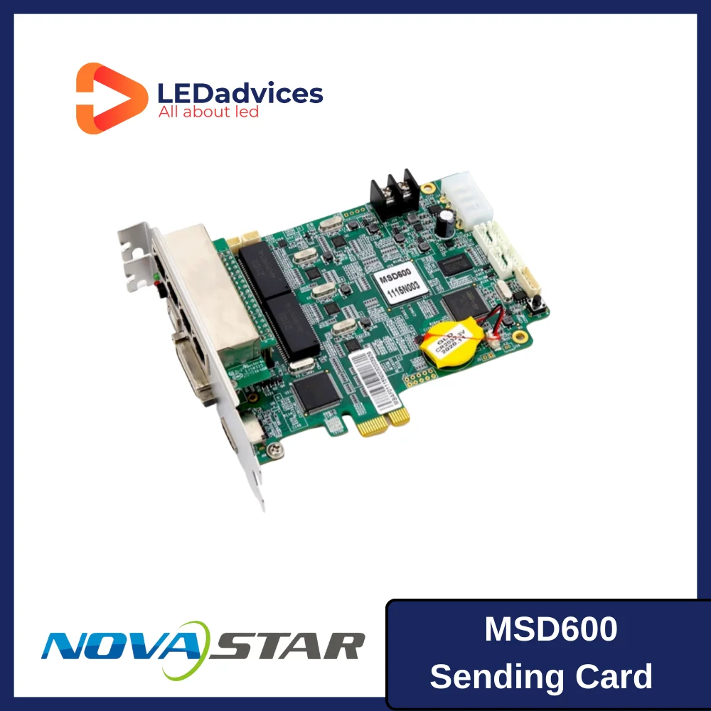 Novastar MSD600 MSD600-1 LED Screen Sending Card Full Color Type-B USB Port 1920×1200@60Hz Four Ethernet Outputs