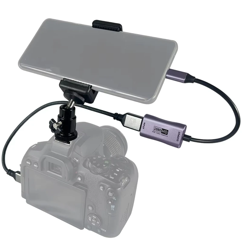 A53M جديد للهاتف اللوحي العارض كاميرا الفيديو صغيرة إلى متوافق كابل محول 4K بطاقة التقاط الفيديو ل Vlog Filmmaker DSL