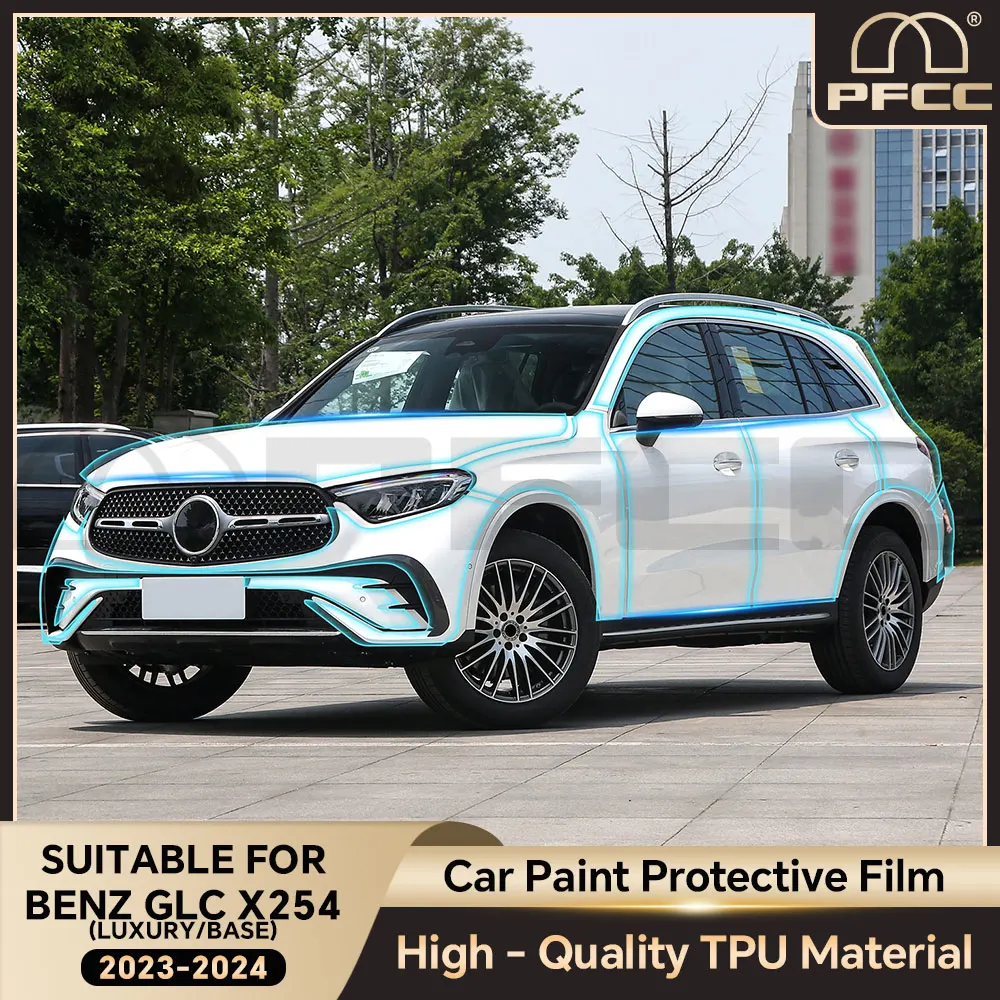 

TPU Car Paint Protection Film for Mercedes-Benz GLC X254 Luxury X254 Base 2023 2024 Clear Bra PPF Decal Kit Scratch Accessories