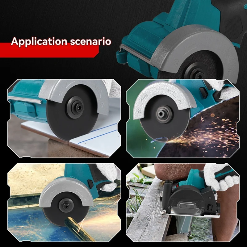 76MM Brushless Cordless Electric Angle Grinder Grinding Cutting Polishing Machine Power Tool For  18V Battery