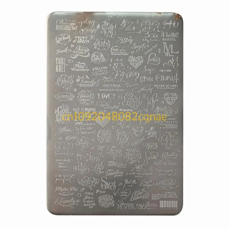 Stainless Steel Nails Art Stamping Plate with Heart Themed Suitable for Enhancing Visual Appeal in Holiday Decorating