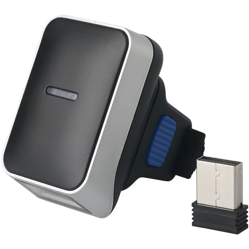 新型Xkancode 100万画素スキャナー 2Dウェアラブルワイヤレスバーコードスキャナー コードレスウェアラブルリング QRコード BT 2.4G バーコードリーダー