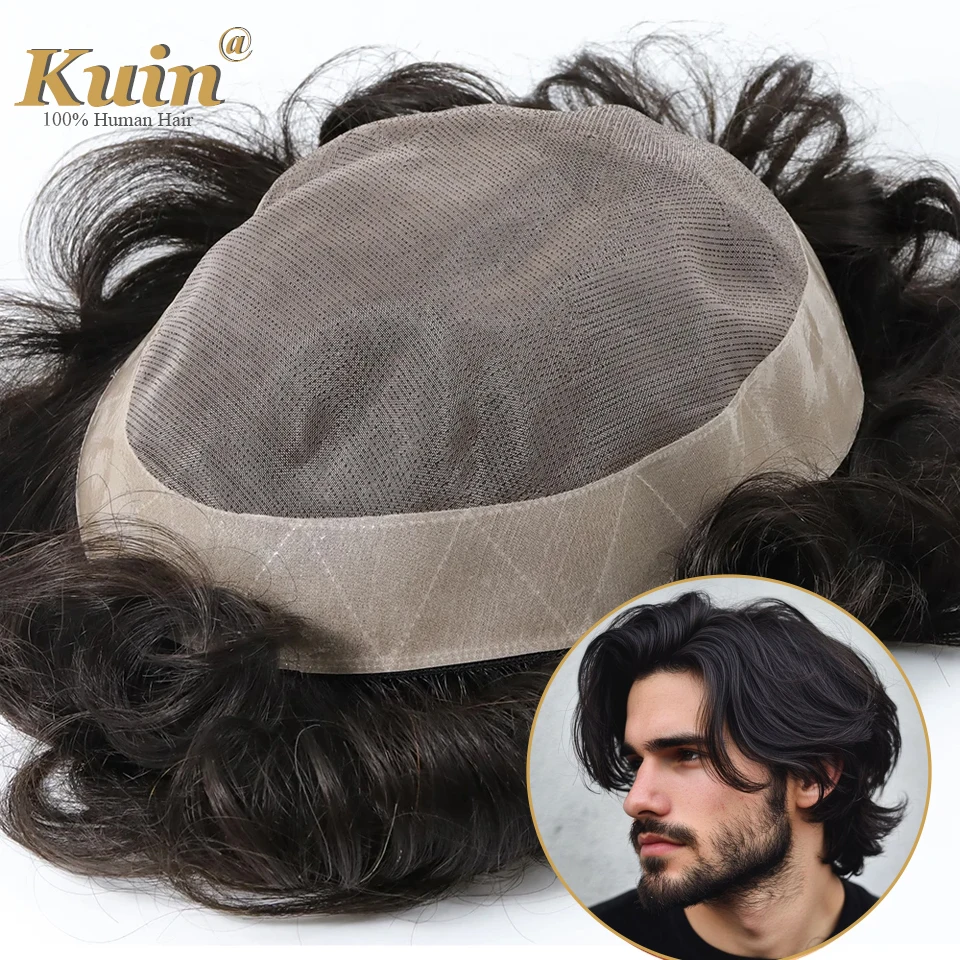 

Male Hair Prosthesis Mono Toupee Men's Wig Human Hair Replacement Durable Man Wig Natural Hair Wigs For Men Mono NPU Hair System