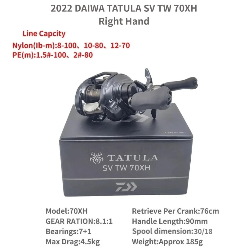 2022 DAIWA TATULA SV TW 70 70L 70H 70HL 70XH 70XHL Waterdrop Wheel