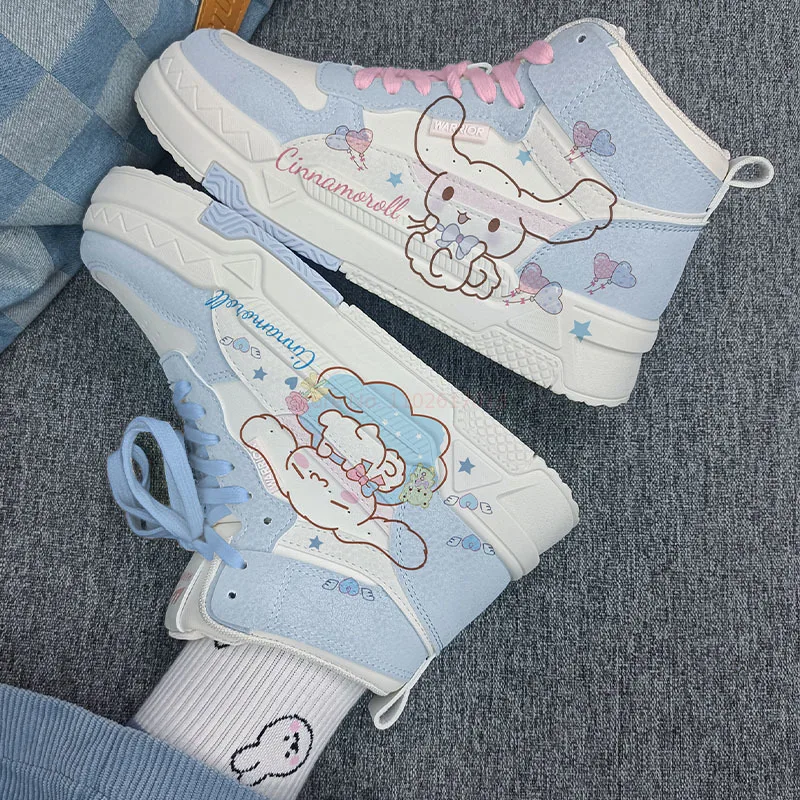 New Breathable Casual Womens Shoes Sanrio Girls Cinnamon Board Shoes Cute Cartoon Fashion Sneakers Running Sports Shoes Gift