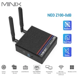 Minix-ordenador de escritorio NEO Z100-0DB, Intel N100, Sin ventilador, 8G/16G SSD, 256G/512G, DDR4, Wifi6, BT5.2, Windows 11 Pro