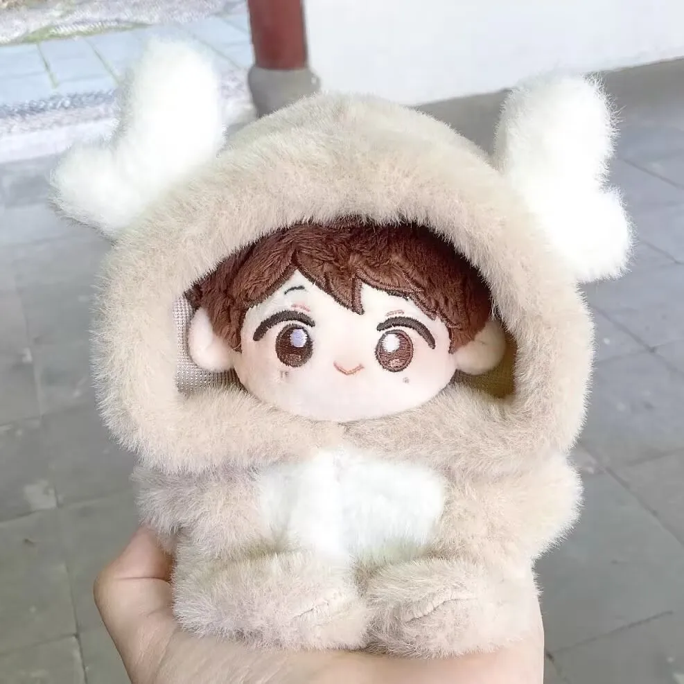 ตุ๊กตาพัฟฟ์ซีรีส์ 15 ซม., 10 ซม., 20 ซม., 40 ซม. มังกรน้อยห่อไฟกลางคืน ตุ๊กตาผ้าฝ้าย ชุดเสื้อผ้าผู้ชาย