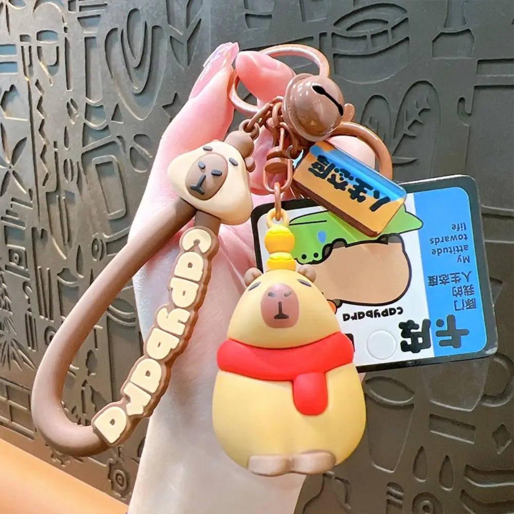 Cute Cartoon Capybara Keychain Creative Silicon Bag Pendant Sweet Bag Accessory Gift