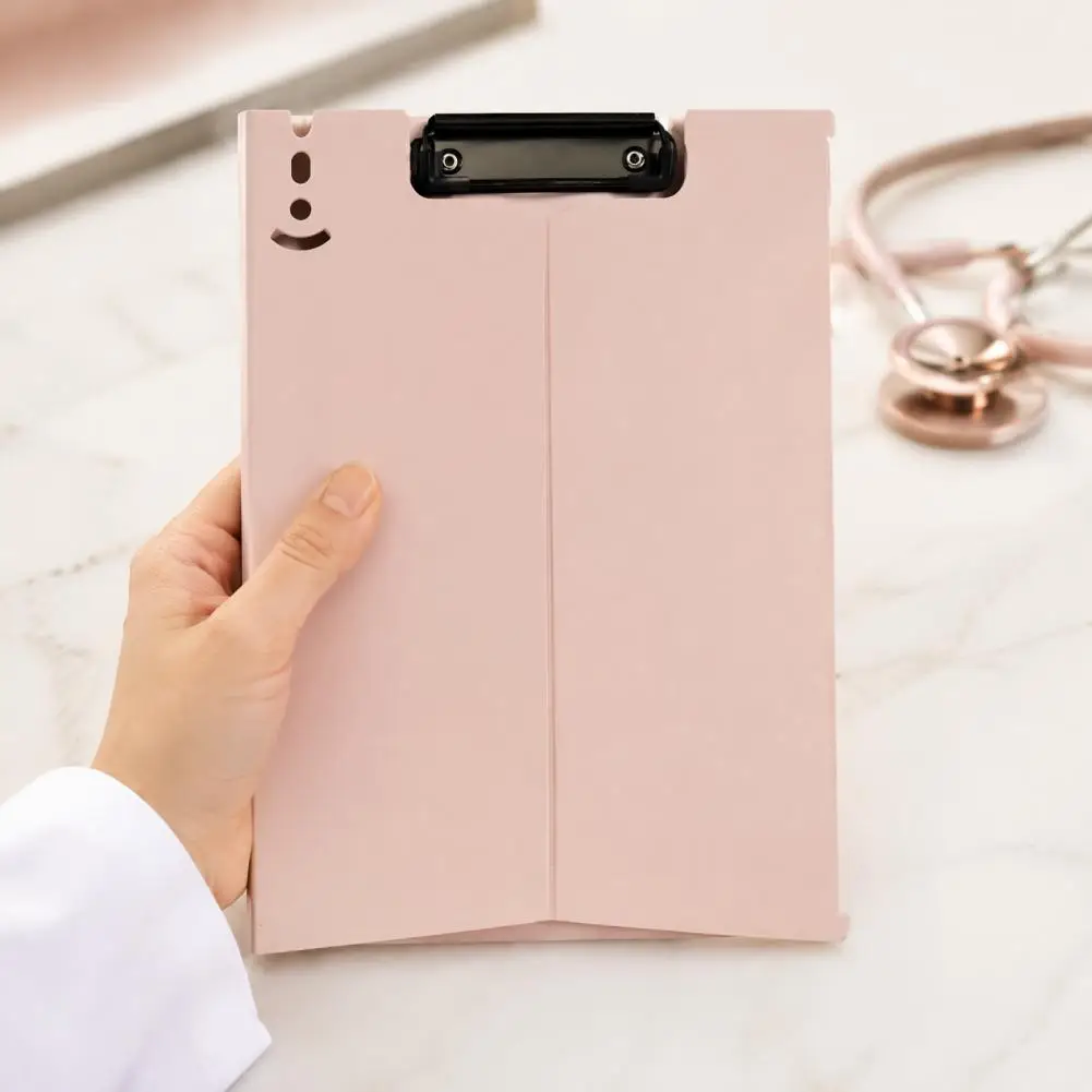 A4 Paper Organizer for Classroom Foldable Clipboard for Office A4 Plastic File Folder with Metal Clip Lightweight Waterproof