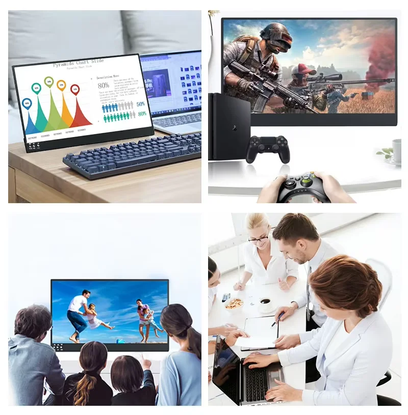 Monitor portatile da 13,3''4K 3840x2160 UHD IPS Display da gioco per computer per Mac Xbox Switch PS5 Telefono Raspberry Pi Laptop HDMI USB C