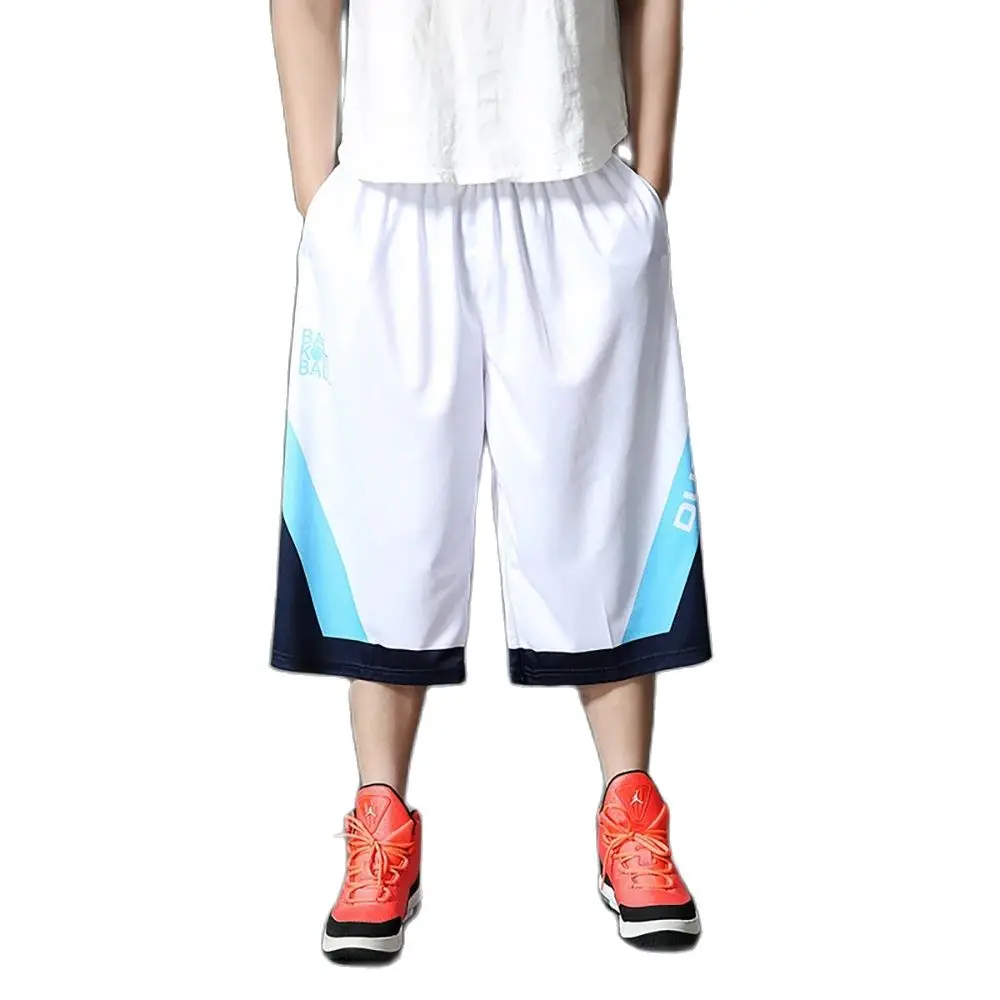 

New Summer Wear Plus Size Basketball Pants Shorts Men's Thin Loose Baggy Casual Cropped Beachshorts HIPHOP Harem Tackpants