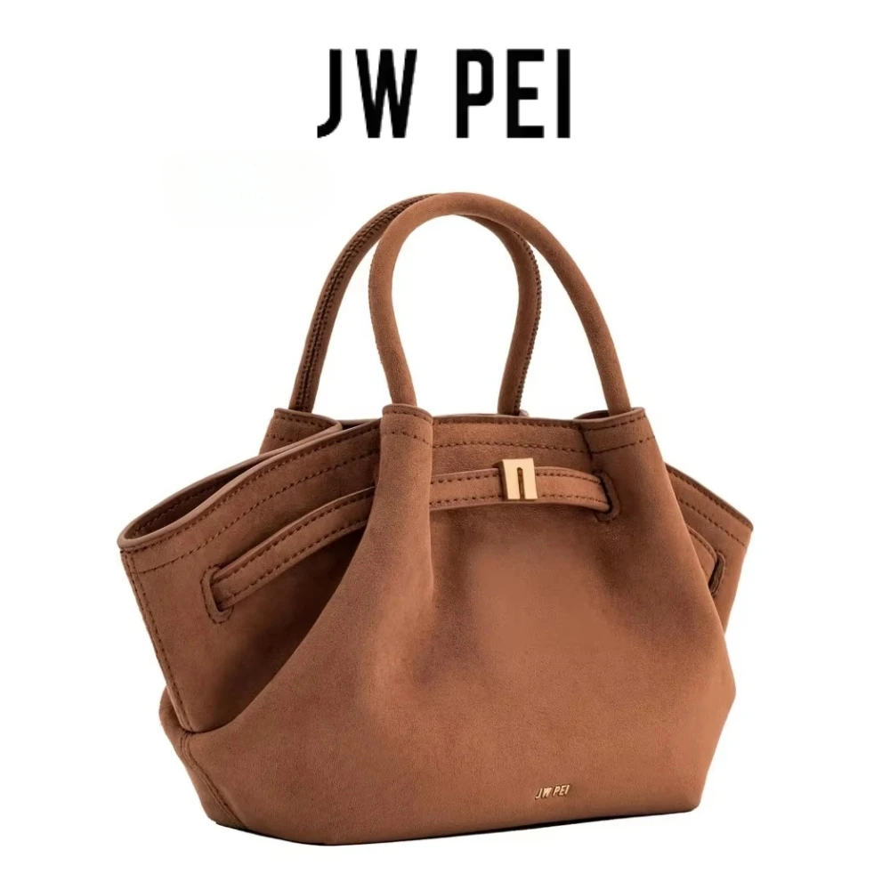 

JW PEI Women's Hana Mini Faux Suede Tote Bag, Dumpling Bun Small Women's Shoulder Crossbody Bag High Quality Handheld