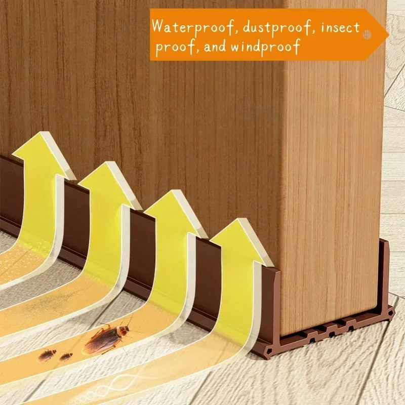 

Регулируемая нижняя уплотнительная лента для двери, 1 м, более толстая уплотнительная лента под дверной ограничитель сквозняков, уплотнительная лента для блокировки холодных зазоров